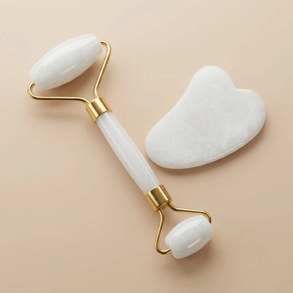 Set Rodillo Jade y Piedra Guasha | Masajeador Facial todo tipo de piel