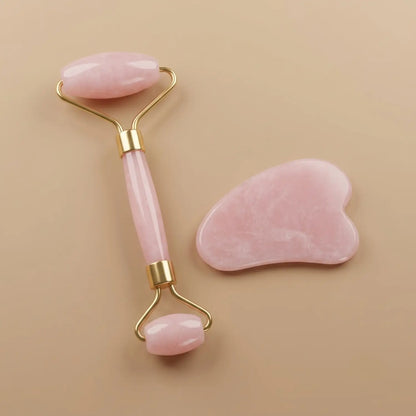 Set Rodillo Jade y Piedra Guasha | Masajeador Facial todo tipo de piel