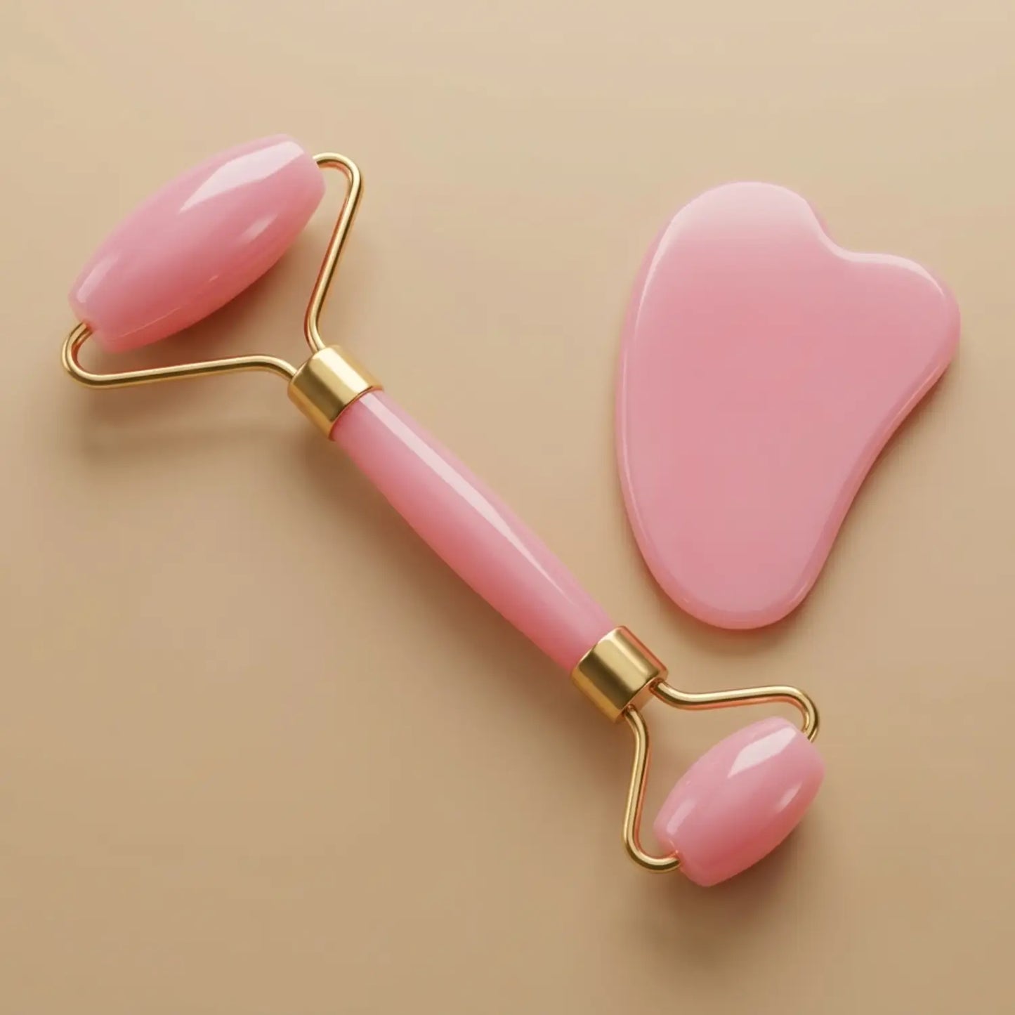 Set Rodillo Jade y Piedra Guasha | Masajeador Facial todo tipo de piel