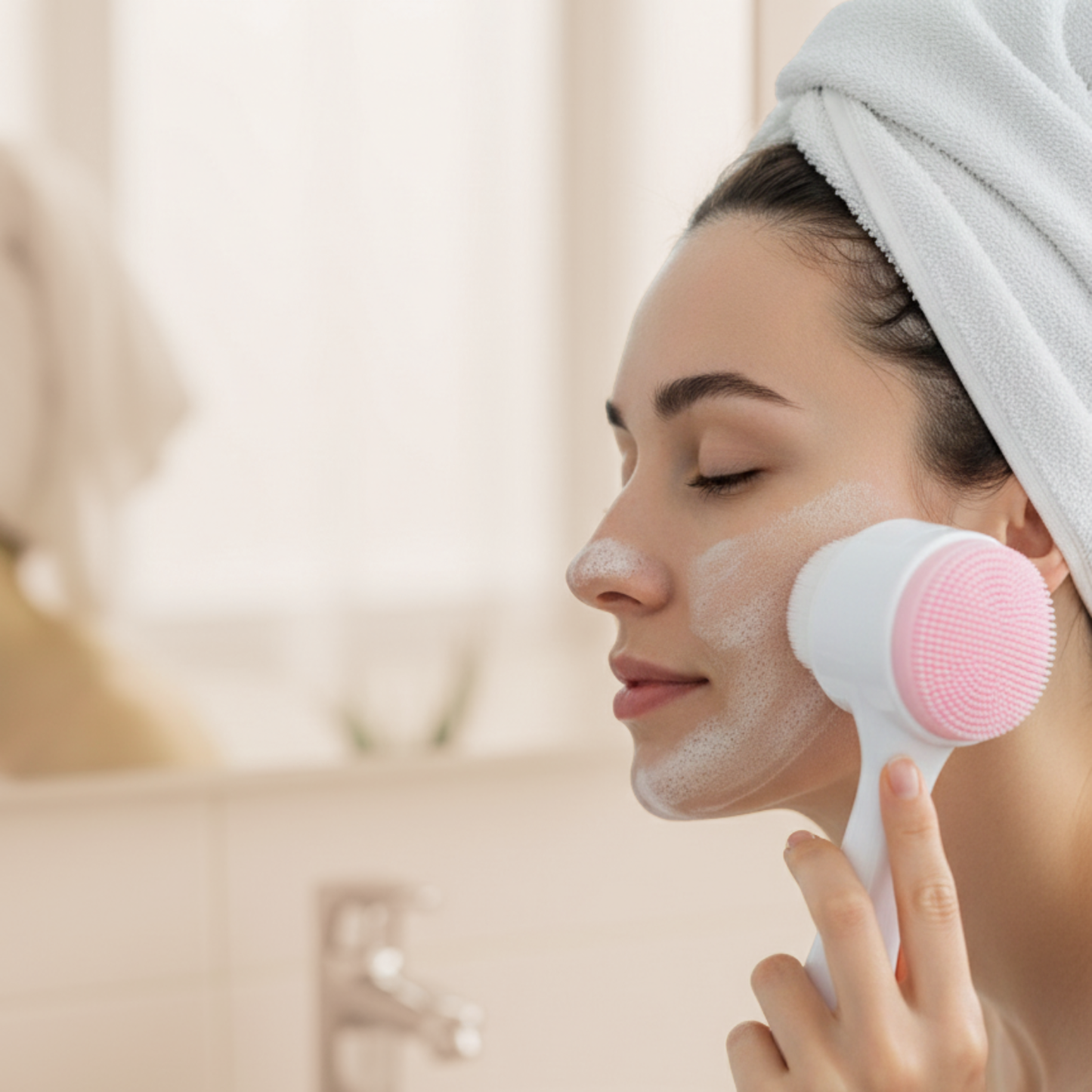 Cepillo Facial Exfoliante Doble Cara