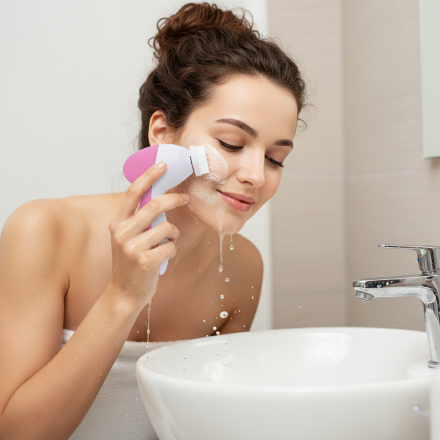 Cepillo Limpiador Facial Masajeador Exfoliante 5 en 1