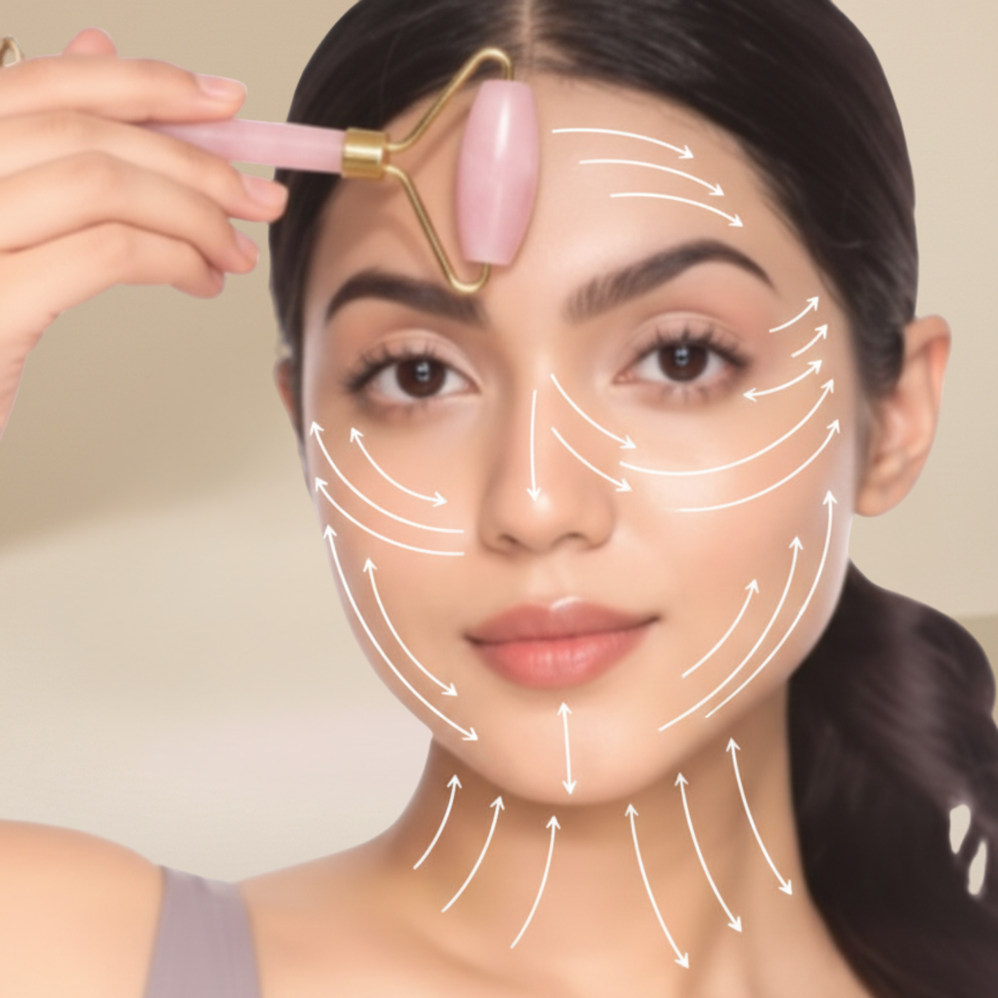 Set Rodillo Jade y Piedra Guasha | Masajeador Facial todo tipo de piel