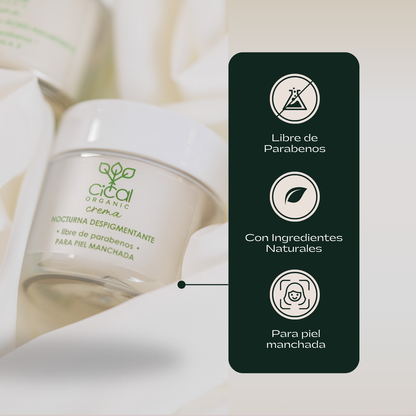 Crema Nocturna Despigmentante | Cuidado de Manchas y Tono Uniforme