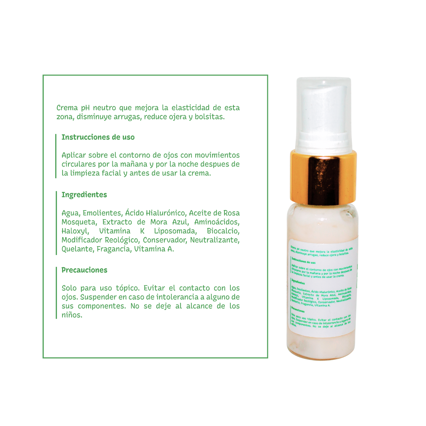 Contorno de Ojos Lifting Activo | Hidratación, Elasticidad y Apariencia Descansada