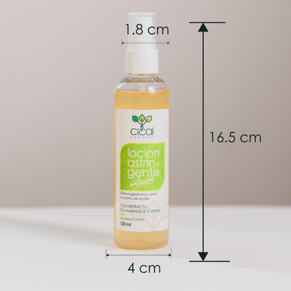 Loción Astringente Antiacné | Tónico Facial para Piel Grasa y con Imperfecciones