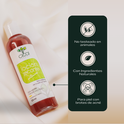Loción Secante Antiacné | Control de Grasa y Cuidado de Imperfecciones
